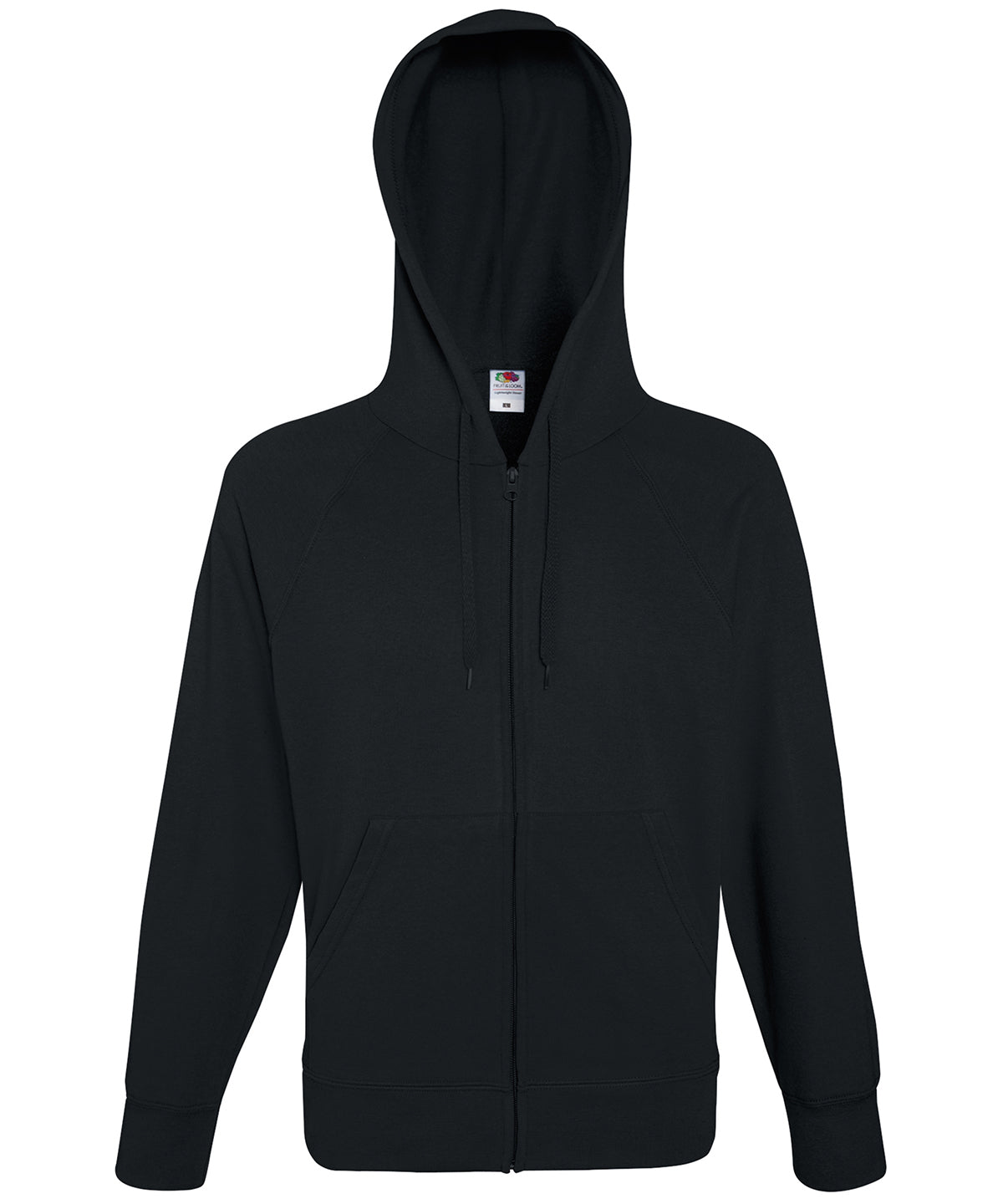 Lightweight hooded sweatshirt jacket | Black