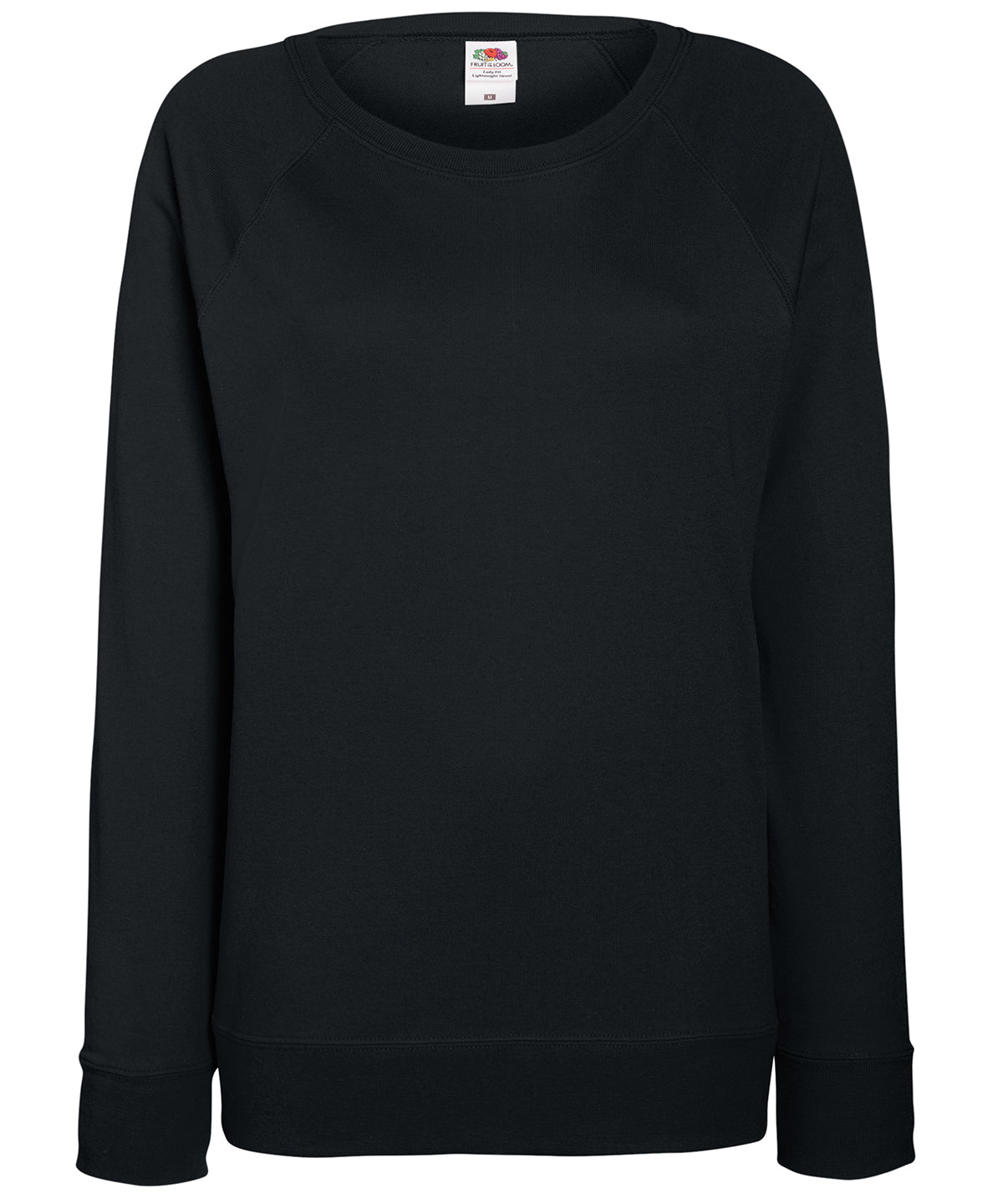 Womens lightweight raglan sweatshirt | Black