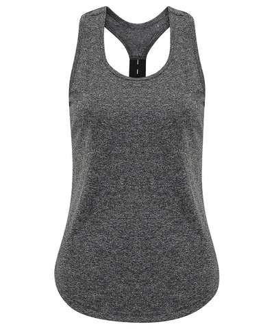 Womens TriDri® performance strap back vest | black melange