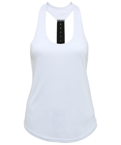 Womens TriDri® performance strap back vest | white