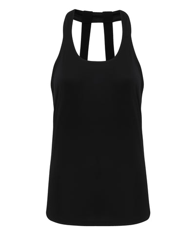 Womens TriDri® double strap back vest | black