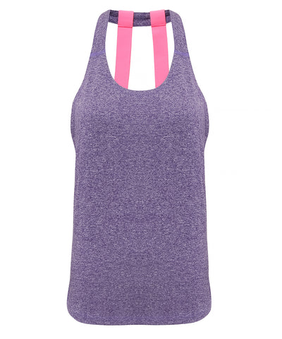 Womens TriDri® double strap back vest | purple melange