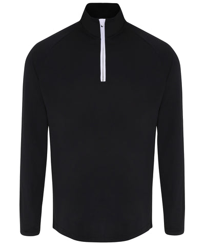 TriDri® long sleeve performance zip | black/white