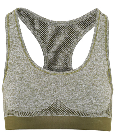 TriDri® seamless 3D fit multi-sport sculpt bra | olive