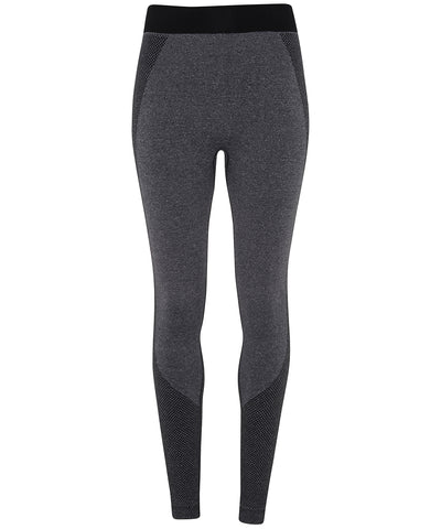 Womens TriDri® seamless 3D fit multi-sport sculpt leggings | black melange