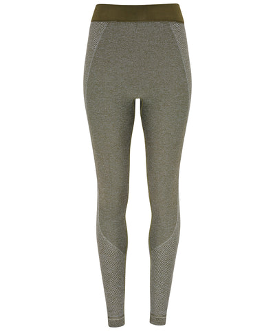 Womens TriDri® seamless 3D fit multi-sport sculpt leggings | olive