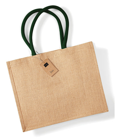 Jute classic shopper | natural/forest green