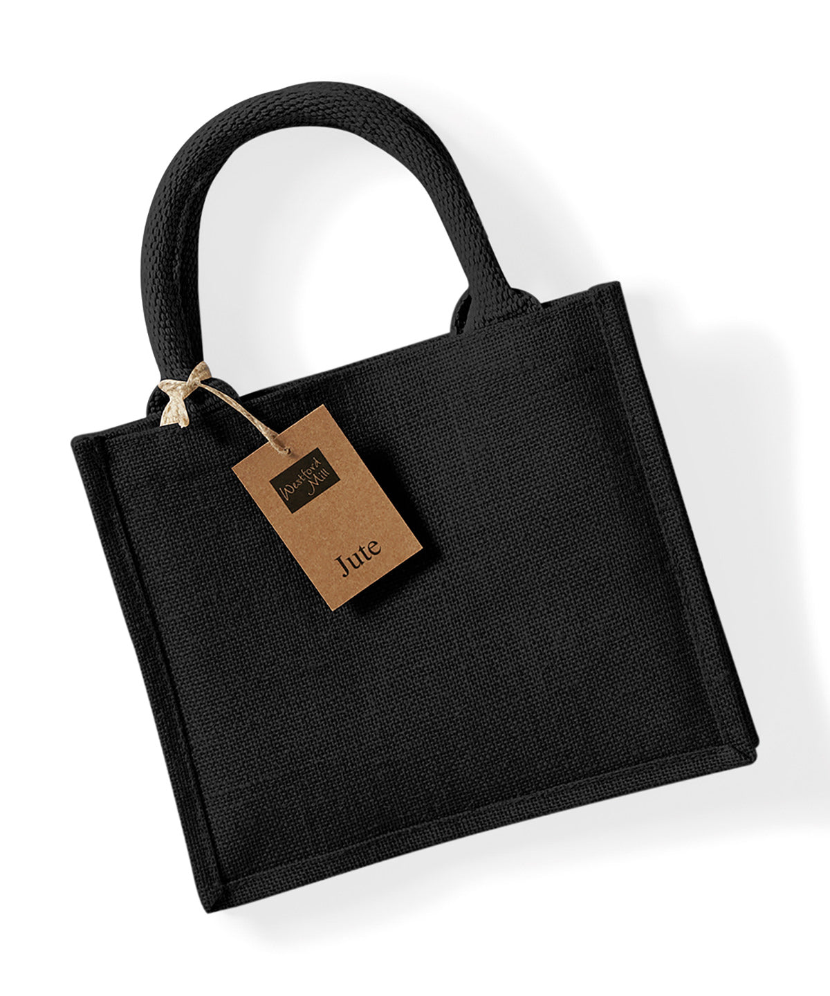 Jute mini gift bag | black/black