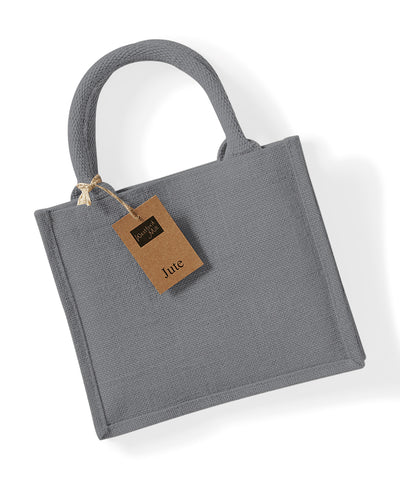 Jute mini gift bag | graphite grey/graphite grey