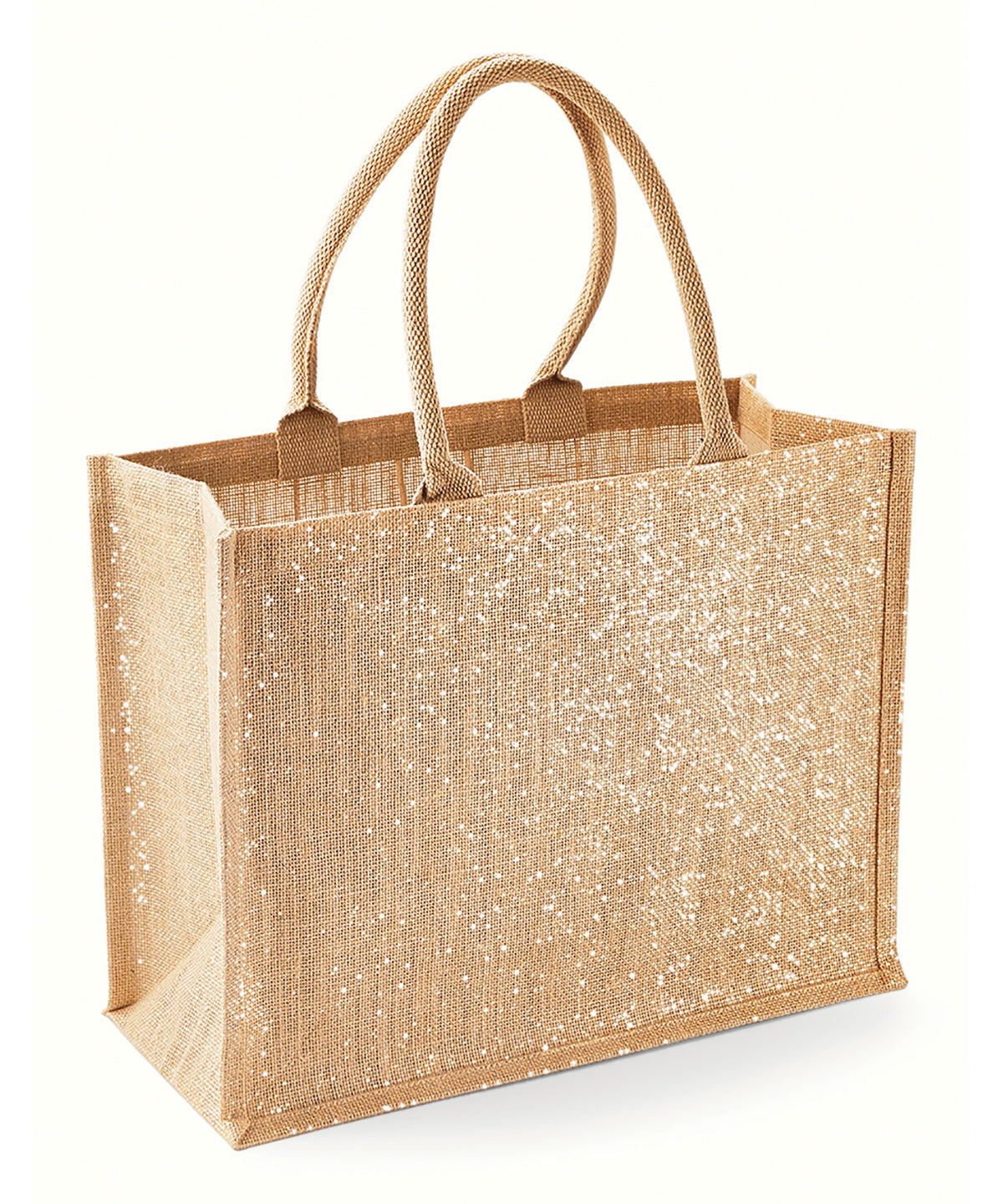 Shimmer jute shopper | natural gold