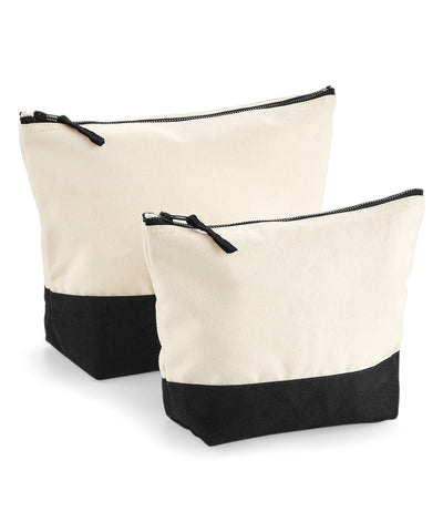 Dipped base canvas accessory bag | natural/black
