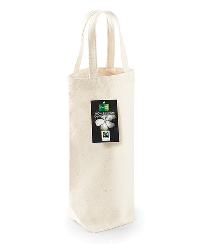 Fairtrade cotton bottle bag | natural