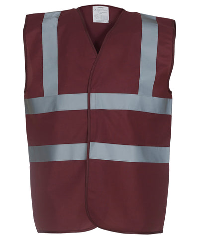 Hi-vis 2-band-and-braces waistcoat (HVW100) | maroon