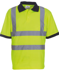 Hi-vis short sleeve polo (HVJ210) | yellow