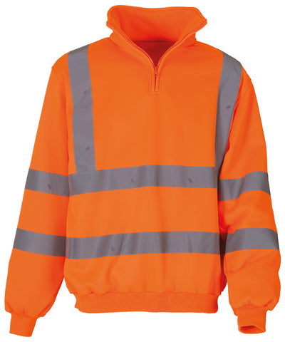 Hi-vis  zip sweatshirt (HVK06) | orange