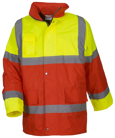 Hi-vis contrast jacket (HVP303) | yellow/red