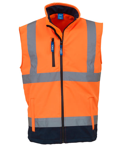 Hi-vis softshell gilet (HV006) | orange/navy