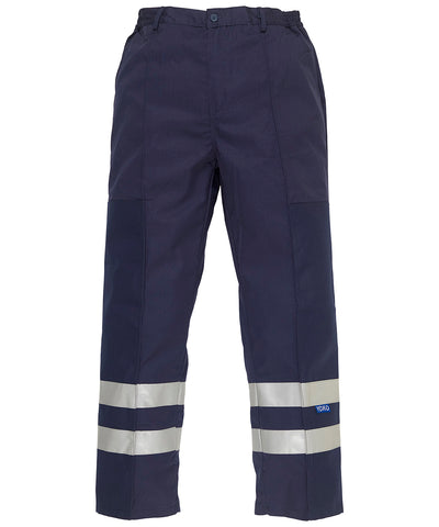 Reflective polycotton ballistic trousers (BS015T) | navy