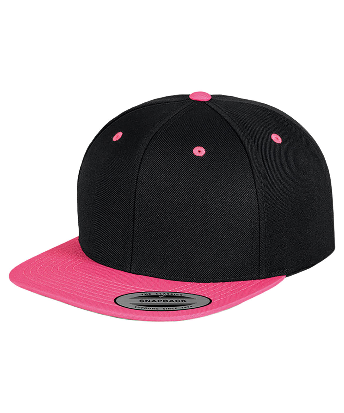 The classic snapback 2-tone  (6089MT) | black/neon pink