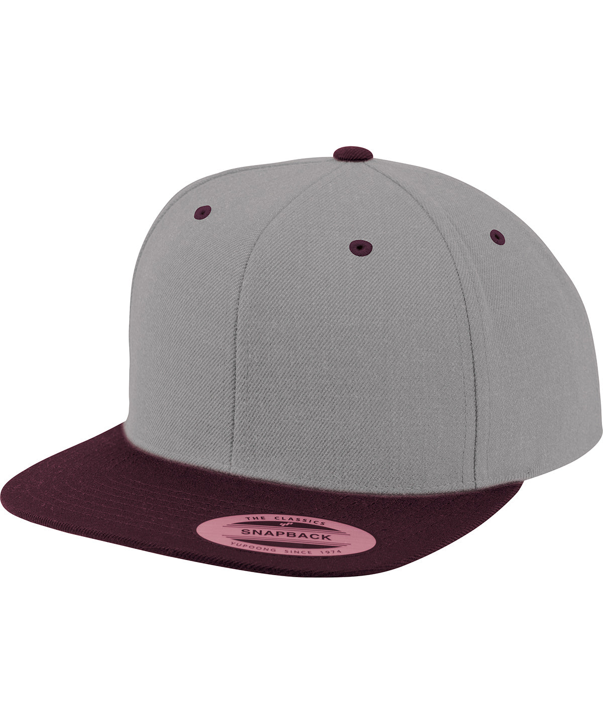 The classic snapback 2-tone  (6089MT) | heather/maroon