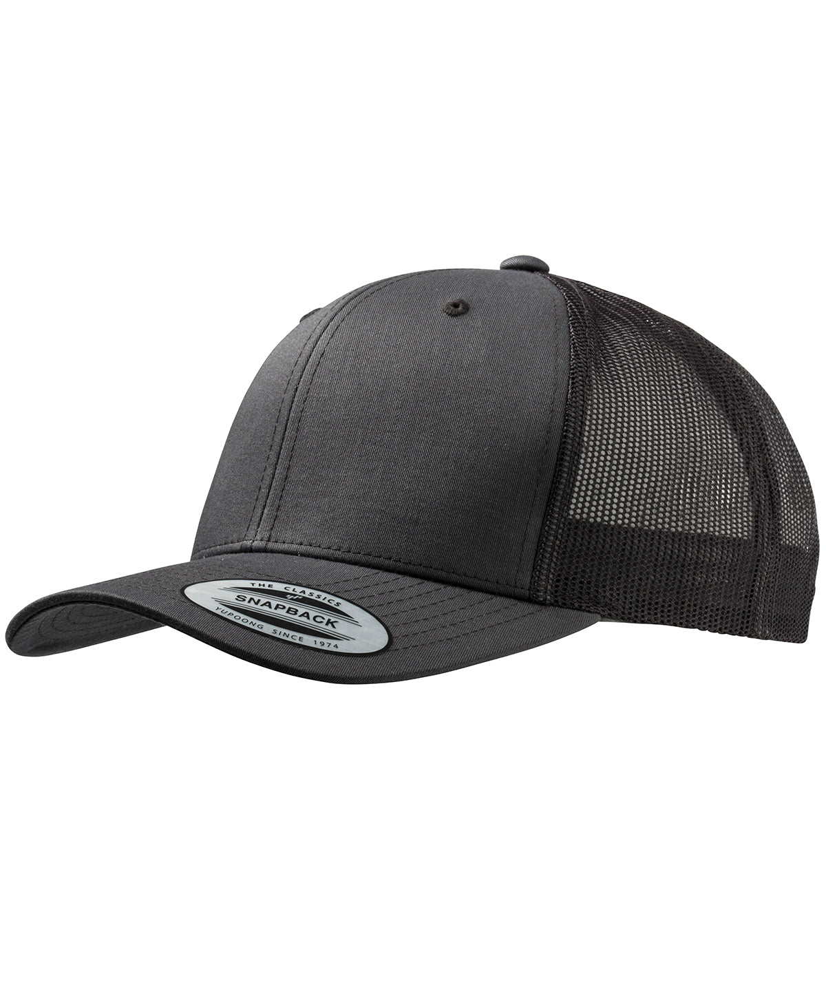 Retro trucker cap (6606) | dark grey/dark grey