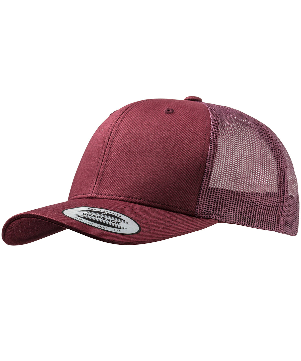 Retro trucker cap (6606) | maroon/maroon