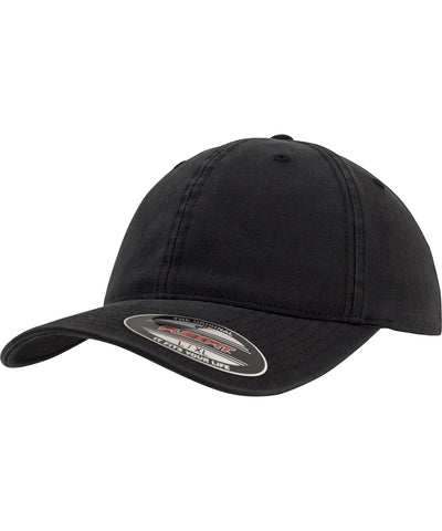 Flexfit garment washed cotton dad hat (6997) | black