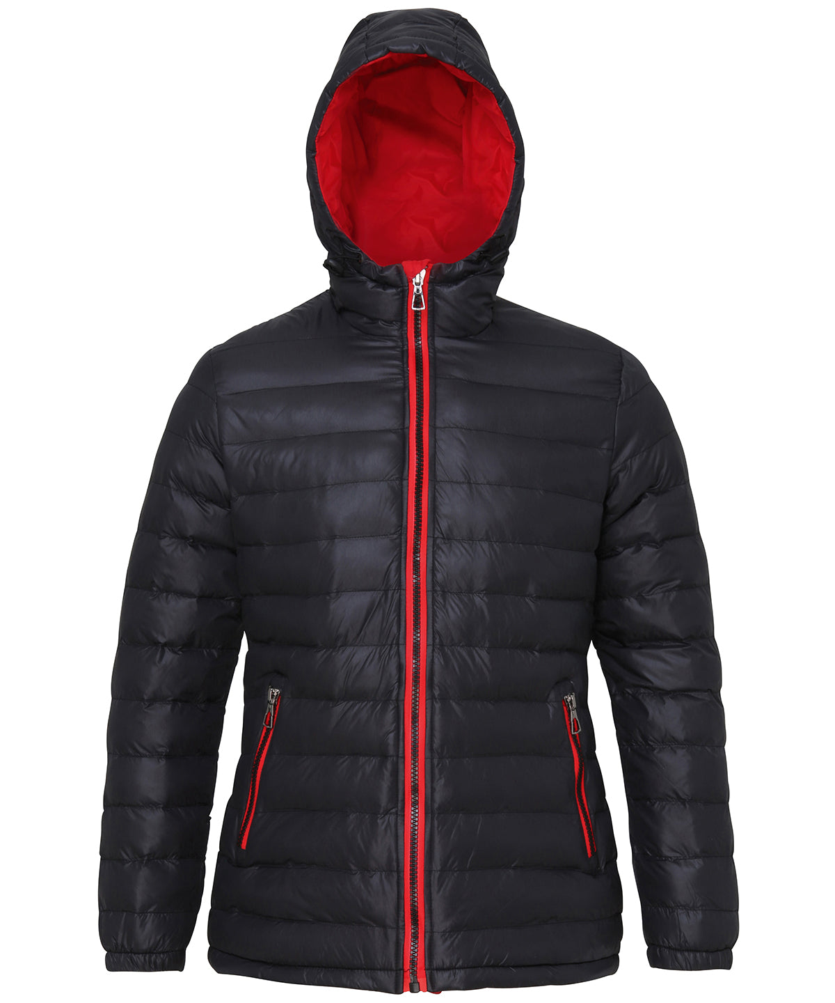 Womens padded jacket | Black/Red