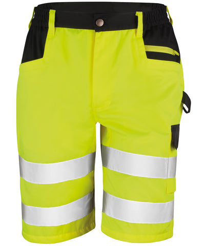 Safety cargo shorts | yellow