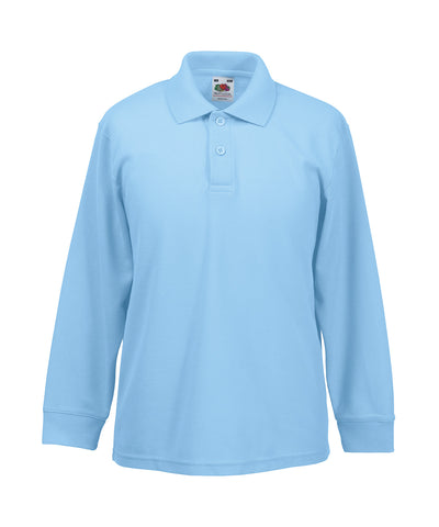 Kids long sleeve 65/35 polo | sky