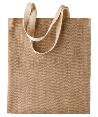 100 natural yarn dyed jute bag | natural/cappucino