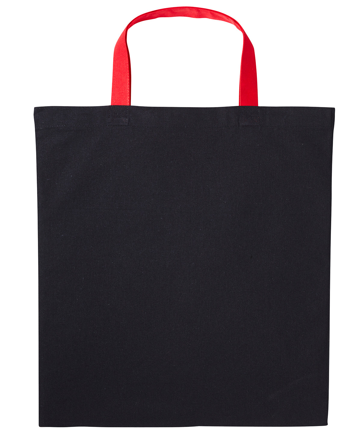 Varsity cotton shopper short handle | black/fire red