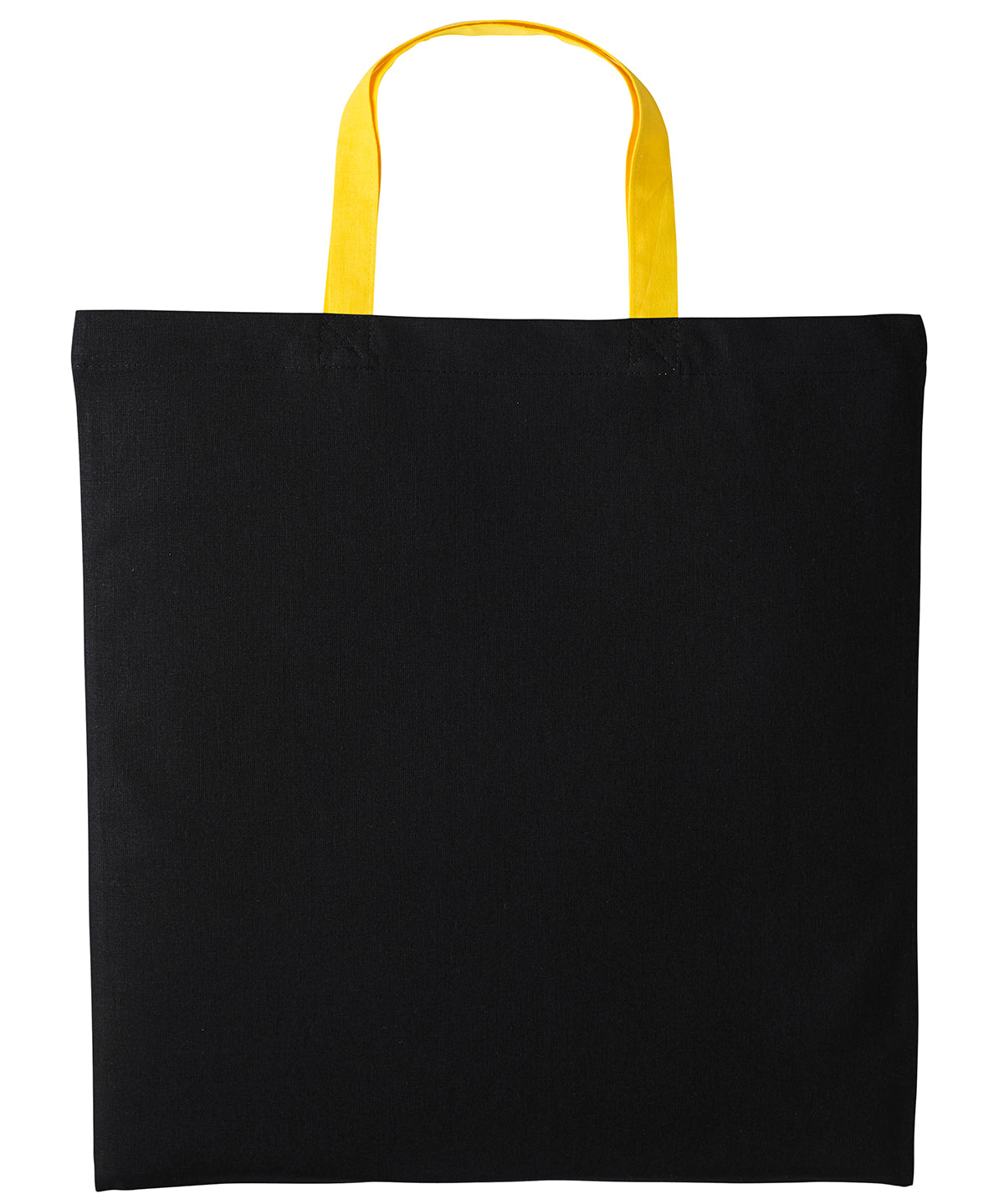 Varsity cotton shopper short handle | black/sunflower