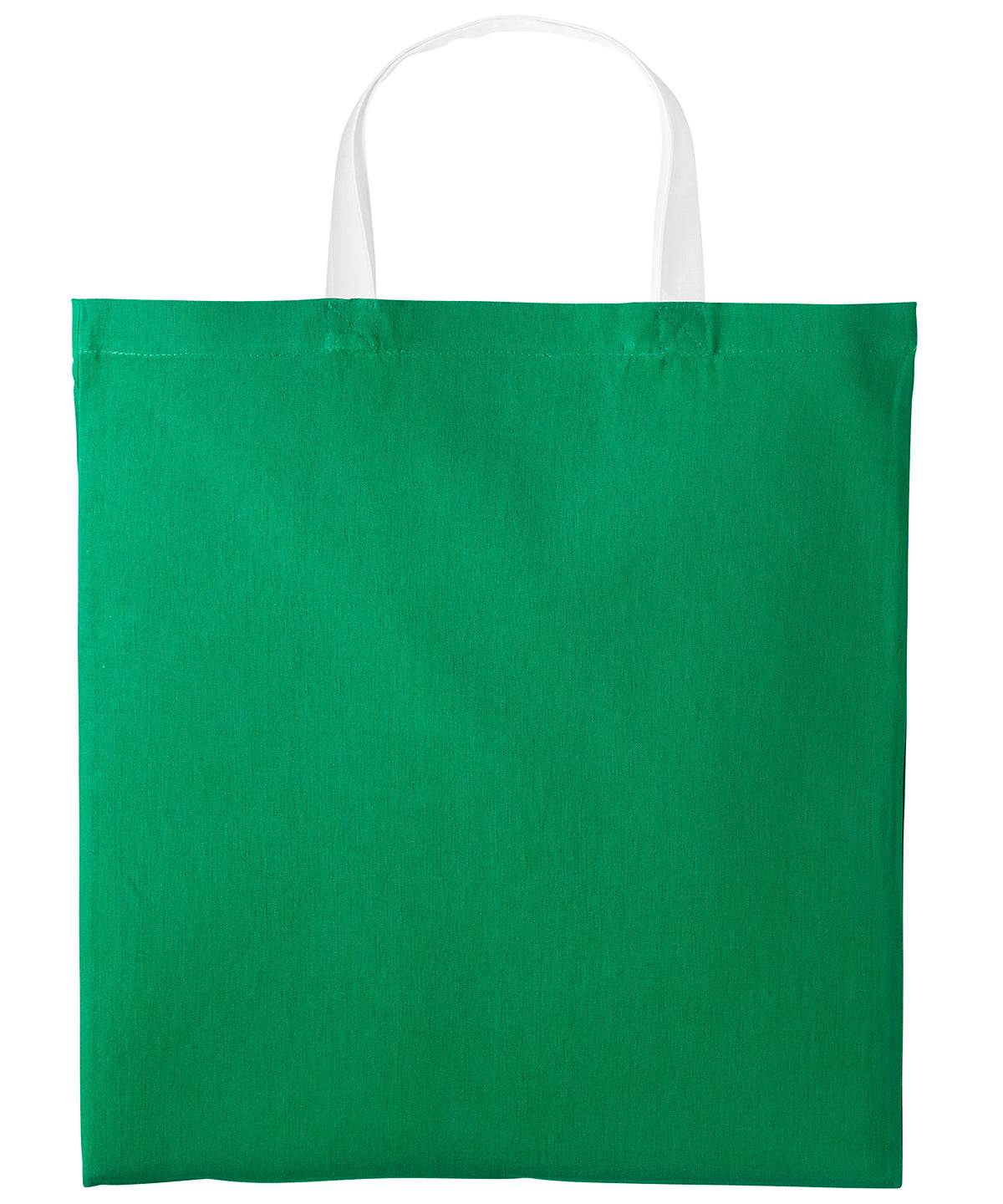 Varsity cotton shopper short handle | kelly green/white