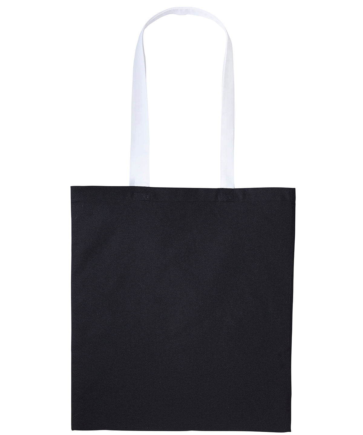 Varsity cotton shopper long handle | black/white