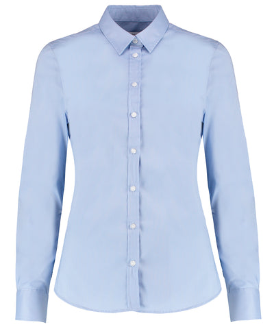 Womens stretch Oxford shirt long-sleeved (tailored fit) | light blue