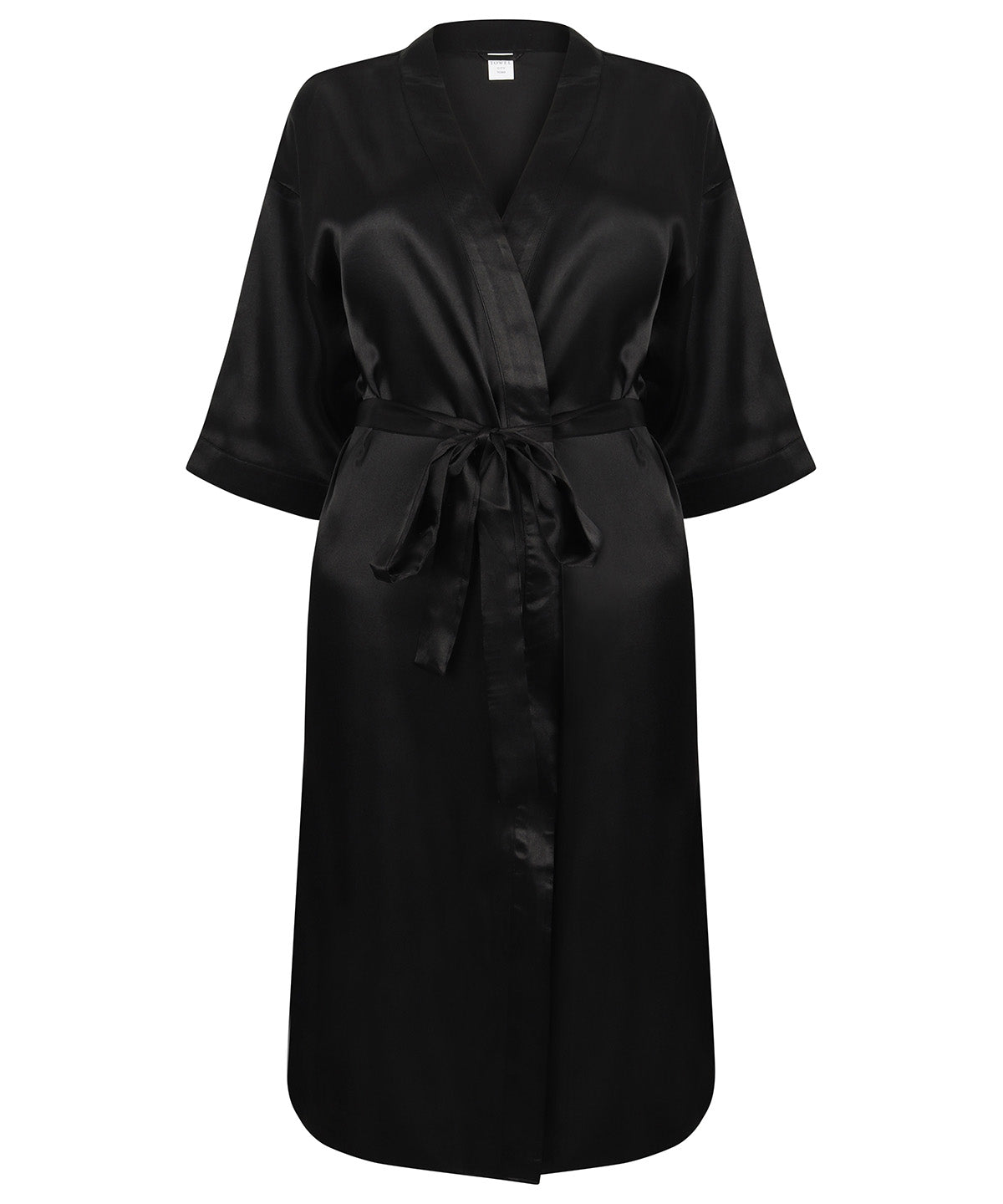 Womens satin robe | black