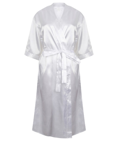Womens satin robe | white