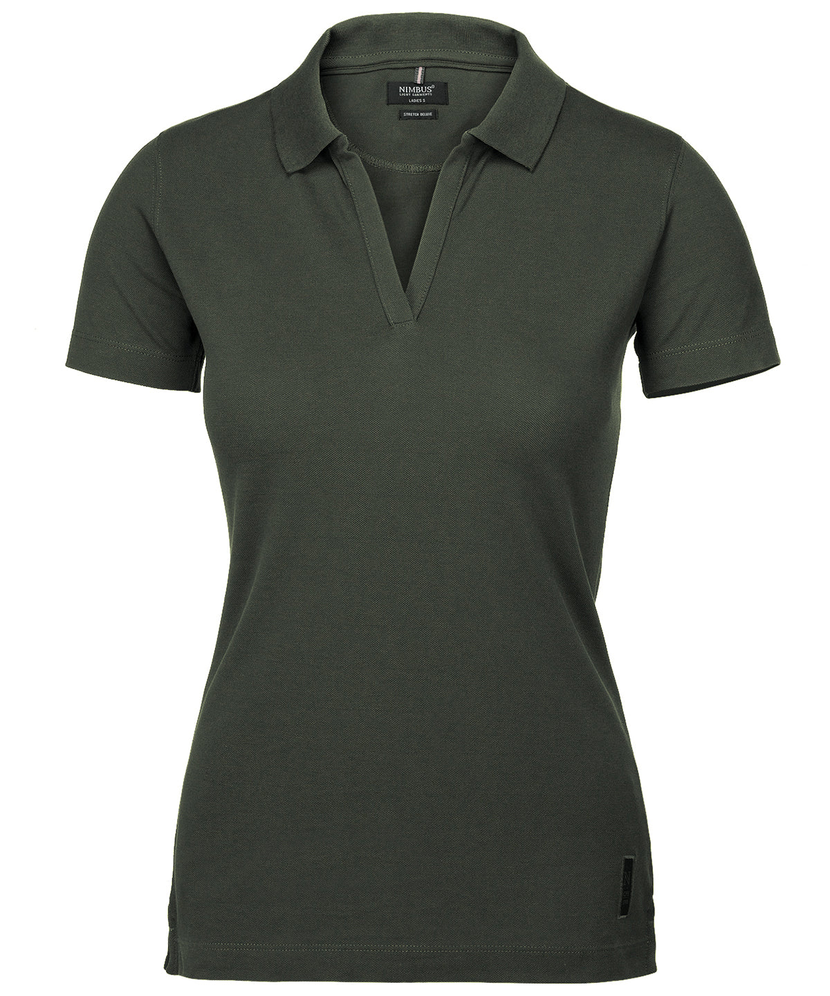 Womens Harvard v-neck  stretch deluxe polo | olive