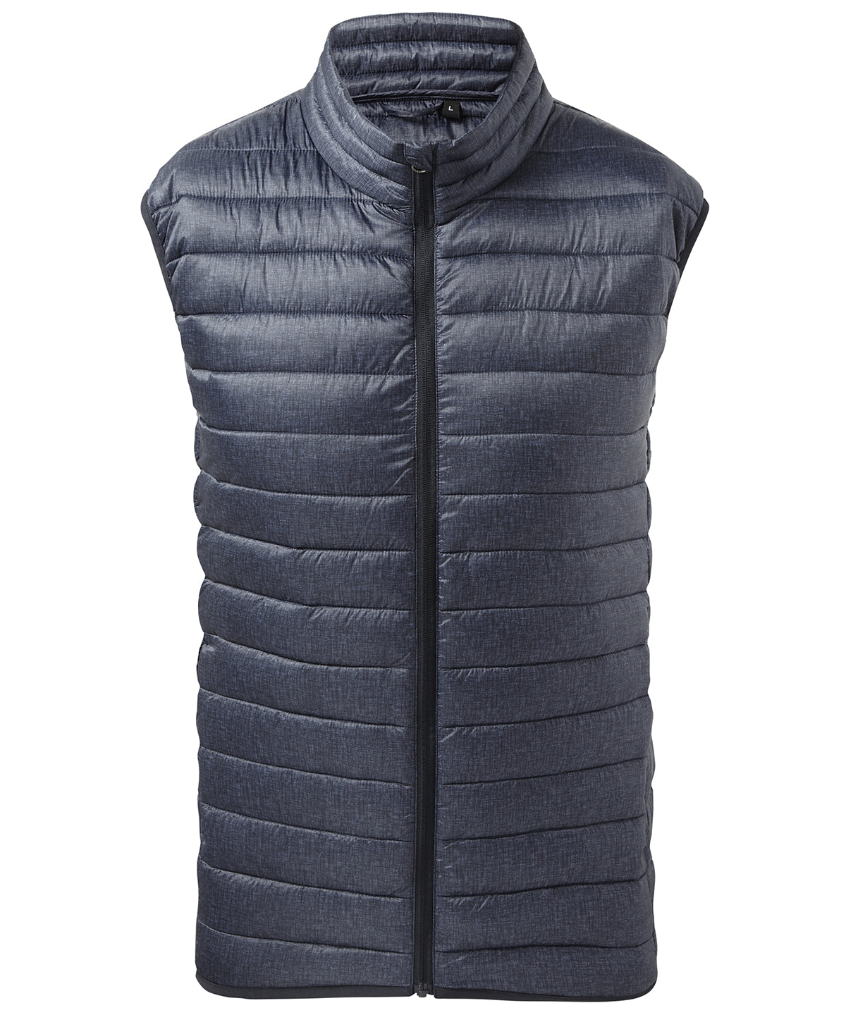 Melange padded gilet | navy melange