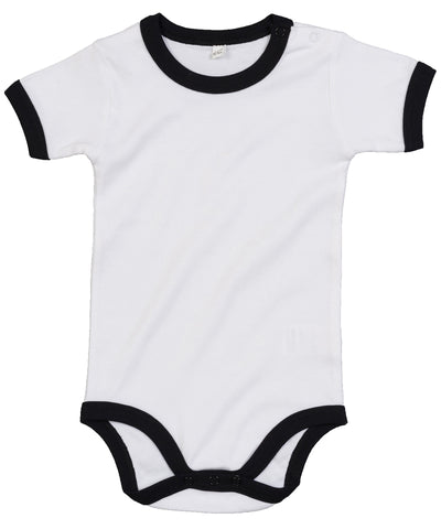 Ringer bodysuit | white/black