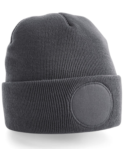 Circular patch beanie | graphite grey