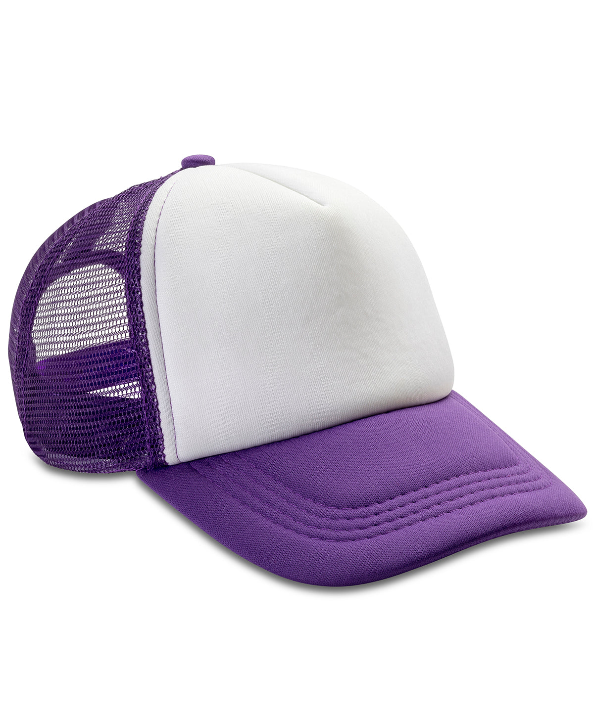 Core Detroit  mesh truckers cap | purple/white