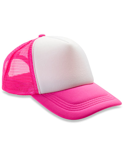 Core Detroit  mesh truckers cap | super pink/white