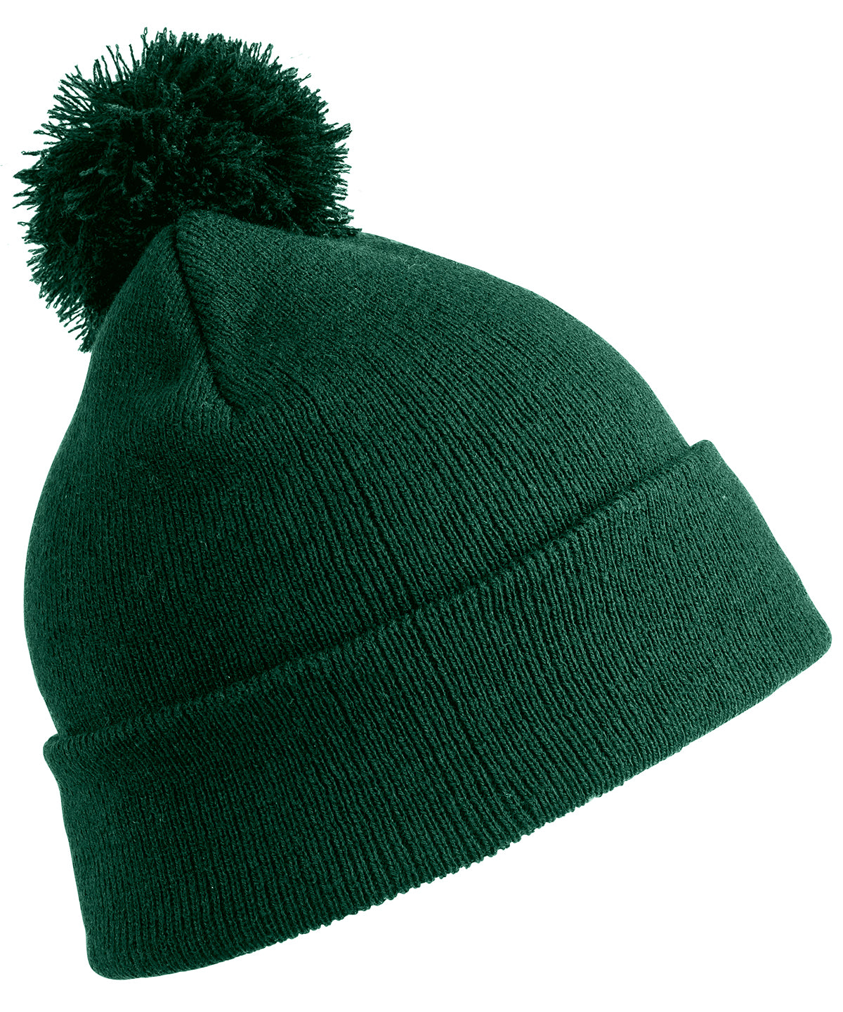Junior pom pom beanie | bottle green