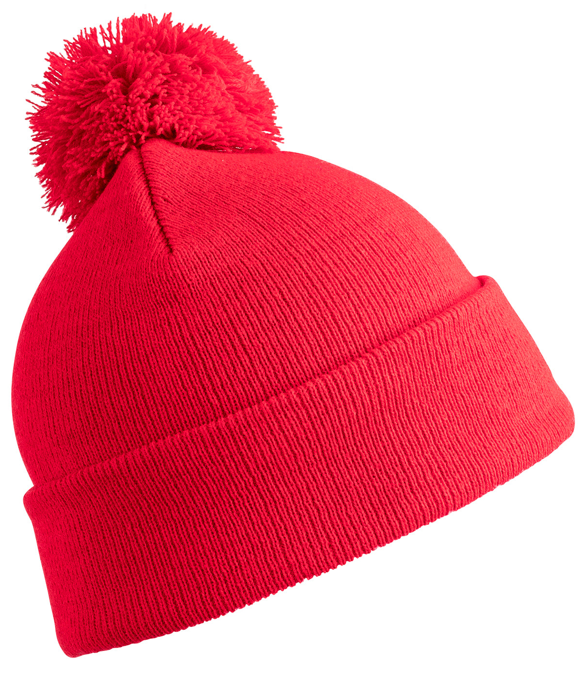 Pom pom beanie | red