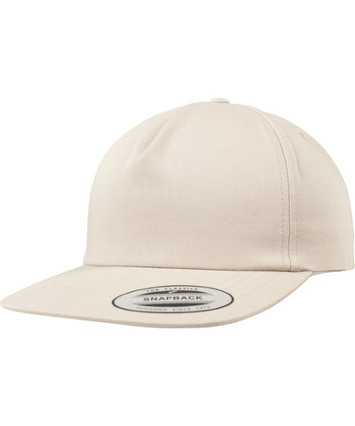 Unstructured 5-panel snapback (6502) | khaki