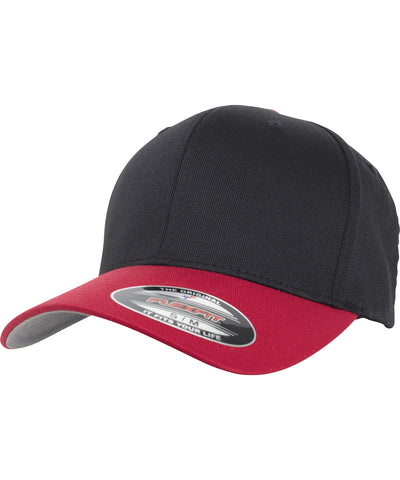 Flexfit woolly combed 2-tone (6277T) | black/red