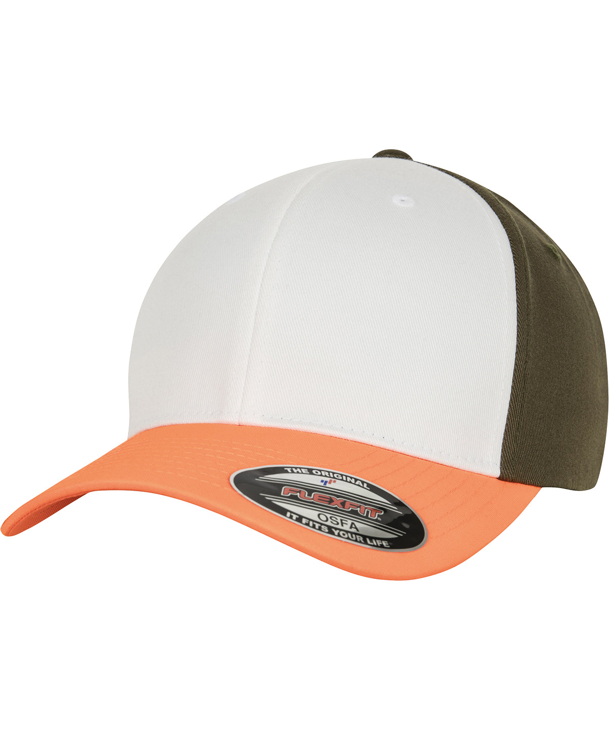 3-tone Flexfit (6277TT) | neon orange/white/olive