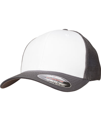 Flexfit mesh coloured front (6511CF) | dark grey/white/dark grey